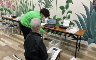 針中野駅　地域活性化スペースにて健康測定会を実施しました。